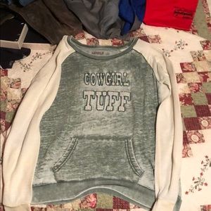 Cowgirl tuff long leave sweater!